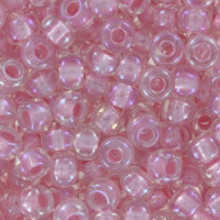 Miyuki rocailles Perlen 6/0 - Pearlized effect crystal pink ab 6-3639
